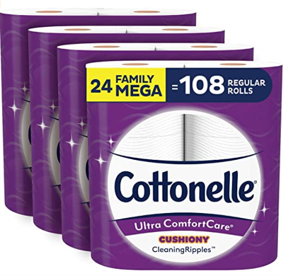 Cottonelle Extremely ComfortCare Rest room Paper (24 Household Mega Rolls) solely $19.95 shipped!