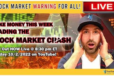STOCK MARKET BOTTOM? Will The Stock Market Crash Continue This Week or Will It Bounce? Find Out LIVE