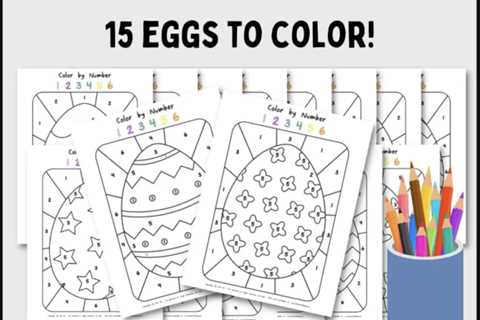Free Printable Easter Egg Coloration By Quantity Worksheets