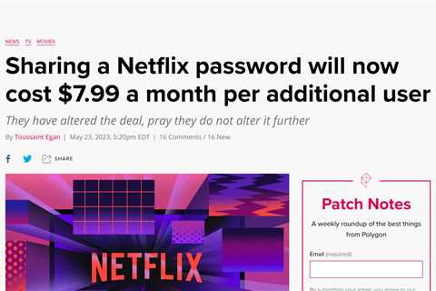 Netflix Implements Paid Password Sharing Initiative in the US and Warns UK Telecoms Companies of..