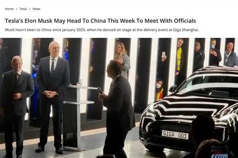 Elon Musk Visits China to Strengthen Partnerships and Explore Expansion Plans