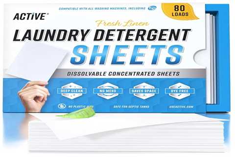 ACTIVE Laundry Detergent Sheets Eco Washing Strips (80 depend) solely $10.47!